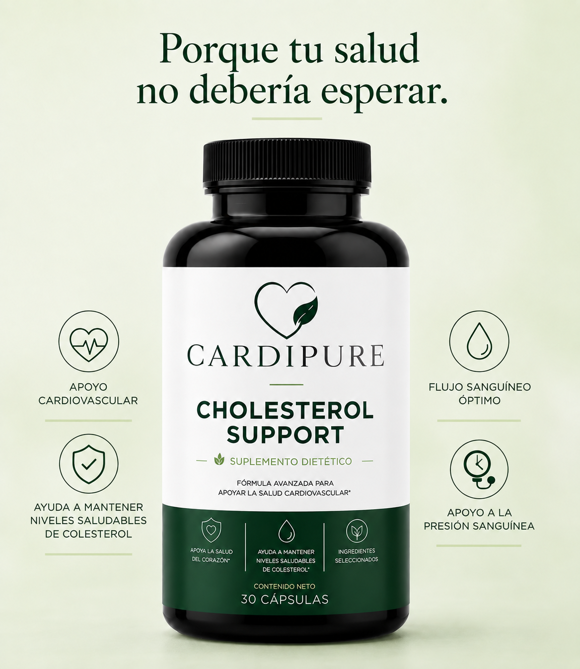 Suplemento CardiPure | Controla el Colesterol y Apoya la Pérdida de Peso